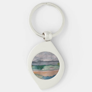 Across the Bay Metal Keychain