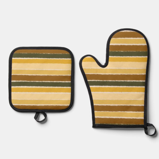 Across The Lines Oven Mitt and Pot Holders Oven Mitt & Pot Holder Set (Front)