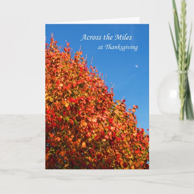 Across the Miles at Thanksgiving Card (Front)