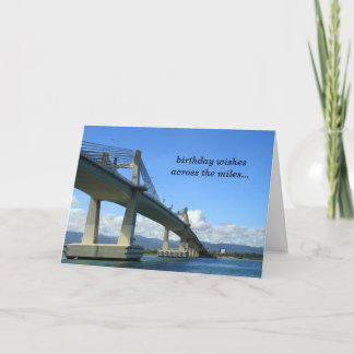 Across the Miles Birthday Card