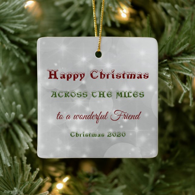 Across the Miles Christmas 2020 Friend Ceramic Ornament (Tree)