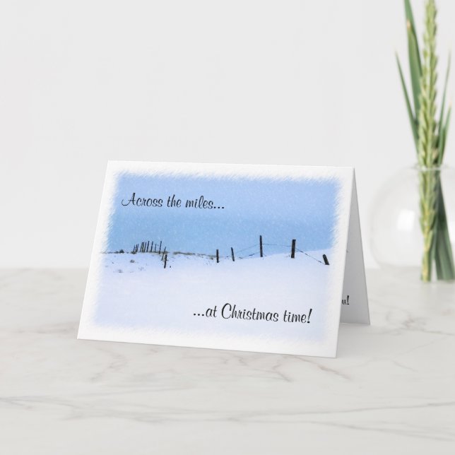 Across the miles Christmas Greeting Card (Front)