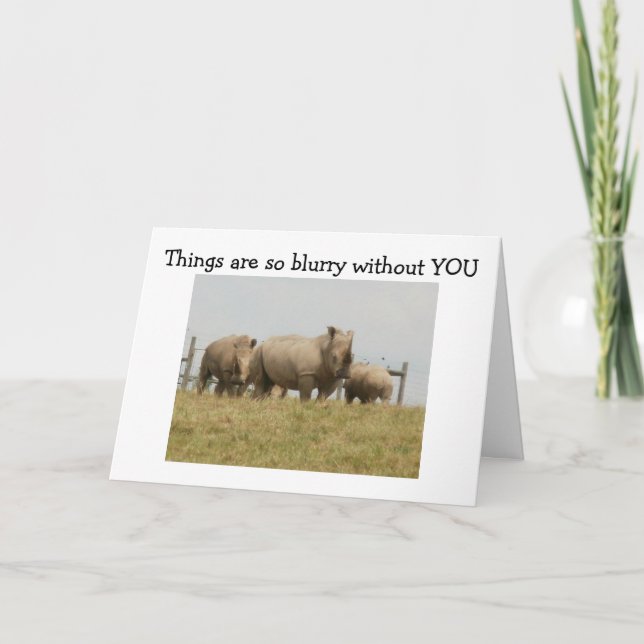 ACROSS THE MILES FROM SOME RHINOS FOR YOU-BIRTHDAY CARD (Front)