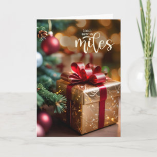 Across the Miles Retro Christmas Gift Holiday Card