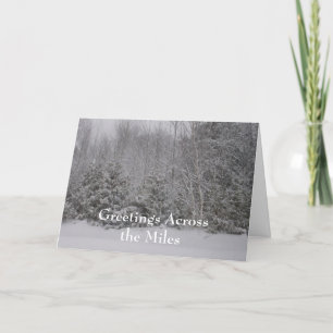 Across the Miles Winter Trees Greeting Holiday Card