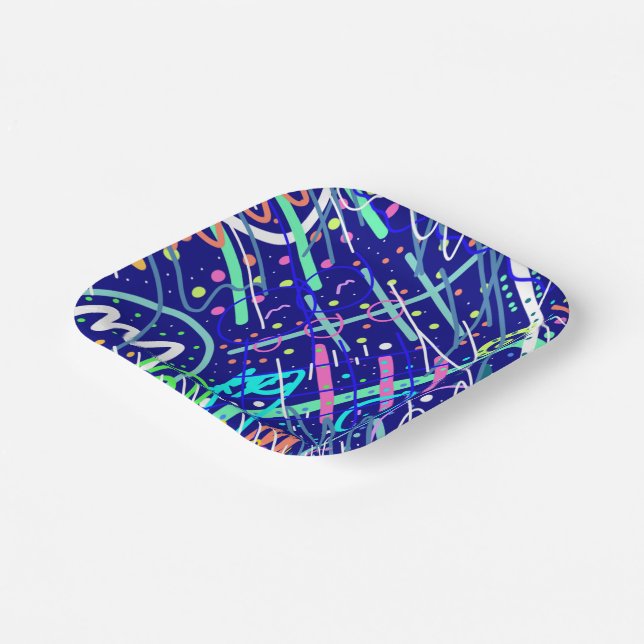 Across the Night Sky  Paper Plate (Angled)