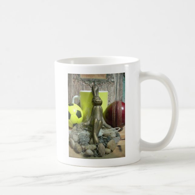 Across the Pitch & Crease: Football Cricket Blend Coffee Mug (Right)