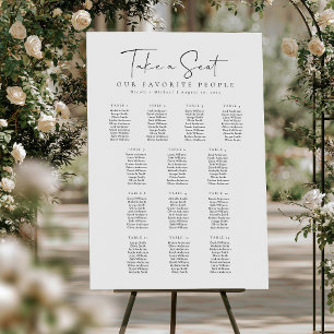 Acrylic 13 Tables Take a Seat Seating Chart