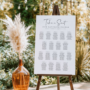 Acrylic 18 Tables Take a Seat Seating Chart