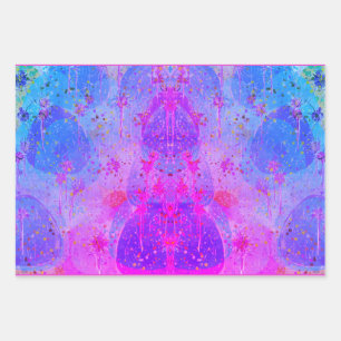 acrylic abstract art in vibrant colours wrapping paper sheet
