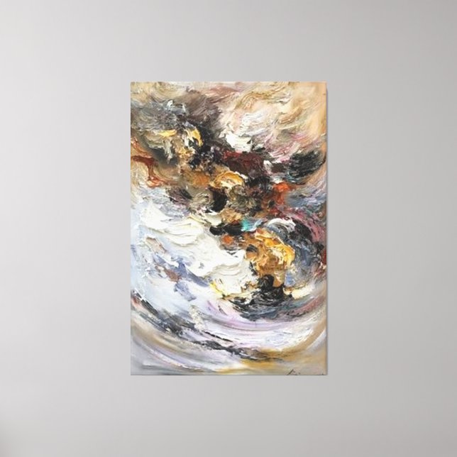 Acrylic abstract painting canvas print (Front)