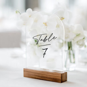 Acrylic Arch Simple Minimalist Table Number