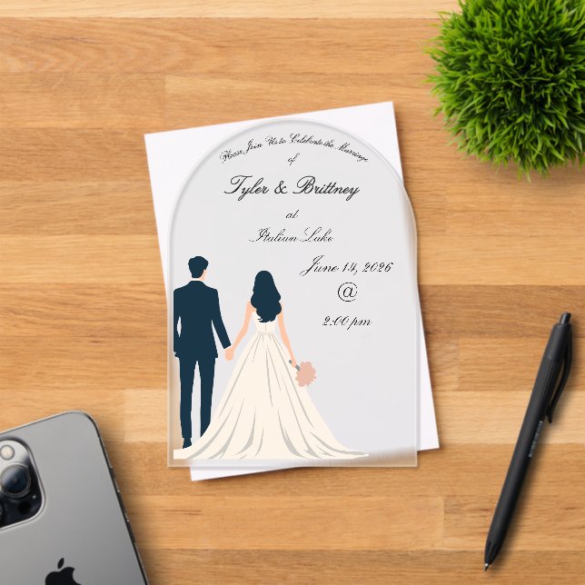  Acrylic Arch Wedding Invitation-"Looking Forward" Invitations (Insitu (Invitation Card))