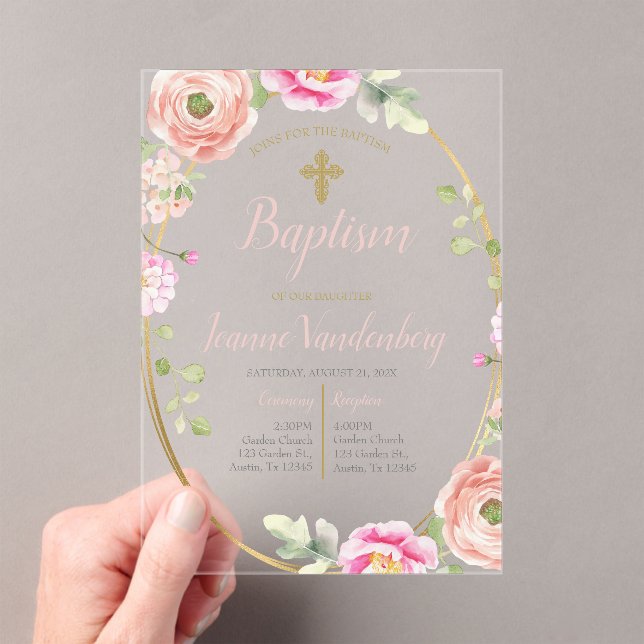 Acrylic baptism  invitations (Insitu (Handheld))