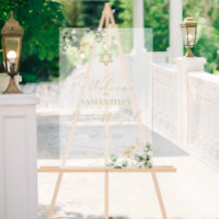 Acrylic Bar Mitzvah Welcome Sign | Eucalyptus