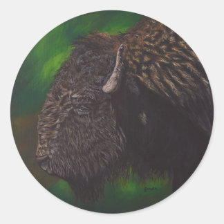Acrylic Bison Painting Stickers