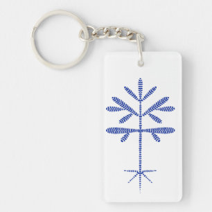 Acrylic Blue Sapling Keychain