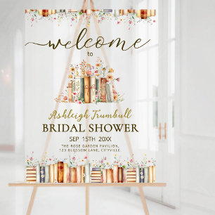 Acrylic Bridal Shower Welcome -Novel Kind of Love  Acrylic Sign