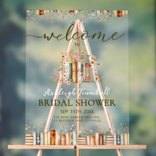 Acrylic Bridal Shower Welcome -Novel Kind of Love  Acrylic Sign