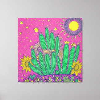 Acrylic Cactus Printing Canvas Print
