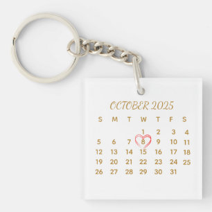 Acrylic Calendar – Personalized Date Highlight Keychain
