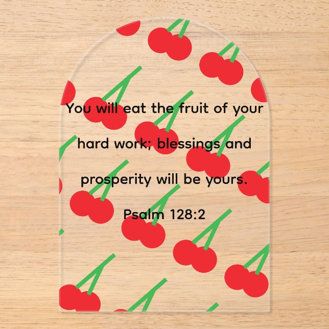 Acrylic cherry plaque acrylic invitations (Front)