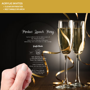 Acrylic Clear Product Launch Corporate Events Chic Invitations