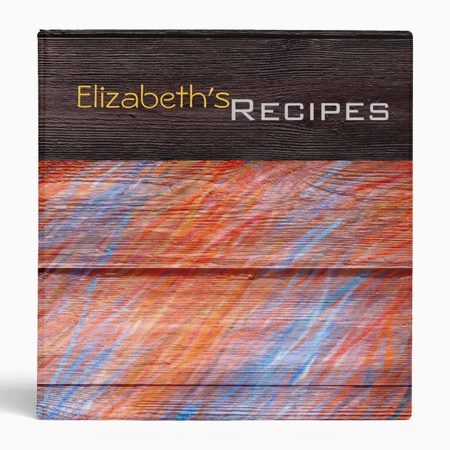Acrylic Coloured Wood Modern #4 Binder (Front)