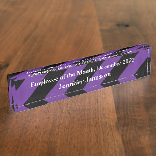Acrylic Desk Nameplate, Employee of the Month Nameplate