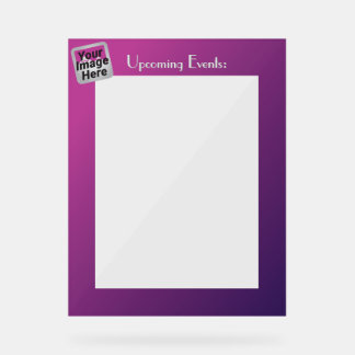 Acrylic Display Frame 8.5x11 Slip Sheet Frame