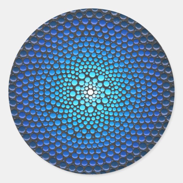 Acrylic Dot Mandala Classic Round Sticker (Front)