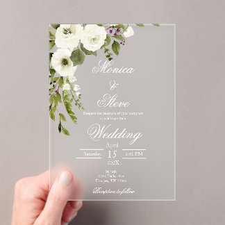 Acrylic Editable wedding invitation template