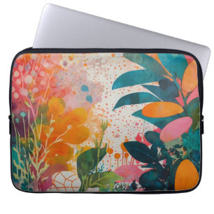 Acrylic floral decor laptop sleeve