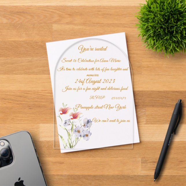 Acrylic Invitation (Insitu (Invitation Card))