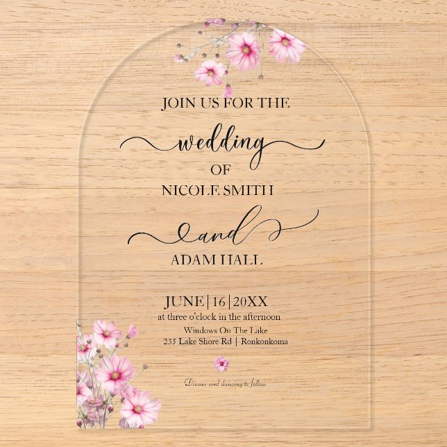 Acrylic Invitation (Front)