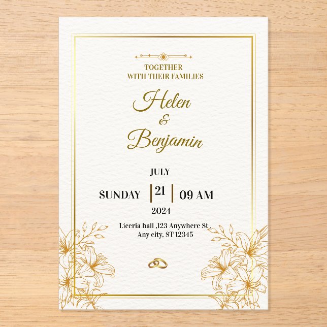 Acrylic Invitation (Front)