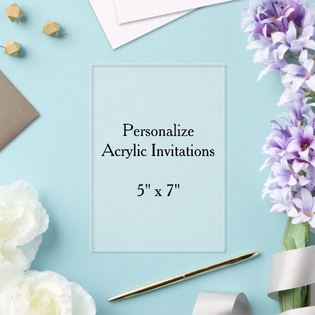 Acrylic Invitation 5" x 7" Rectangle Frosted (Insitu (Wedding))