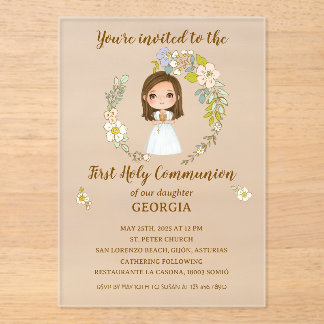 Acrylic invitation GEORGIA First communion