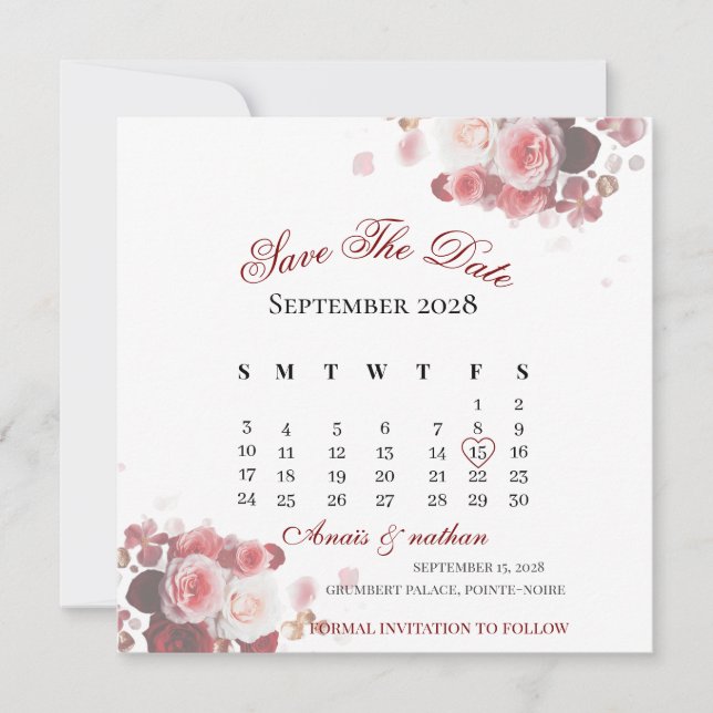 Acrylic Invitation save the date  (Devant)