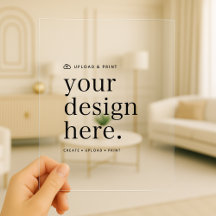 Acrylic Invitation Your Design Upload 5" x 7"