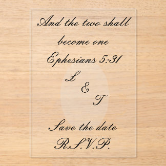 Acrylic invites acrylic invitations