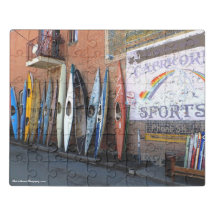 Acrylic Jigsaw Puzzle featuring Kayaks in Alley