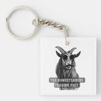 Acrylic Keychain Cool Goat with Sunglasses