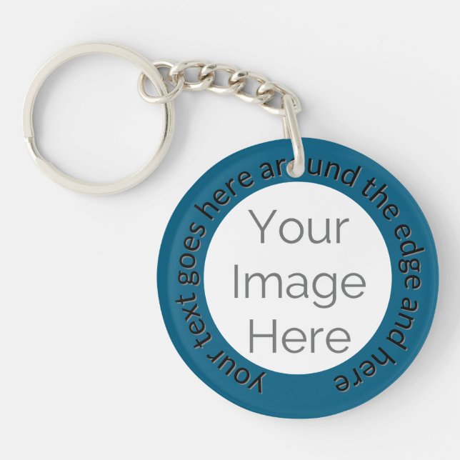 Acrylic Keychain create your own photo text (Front)