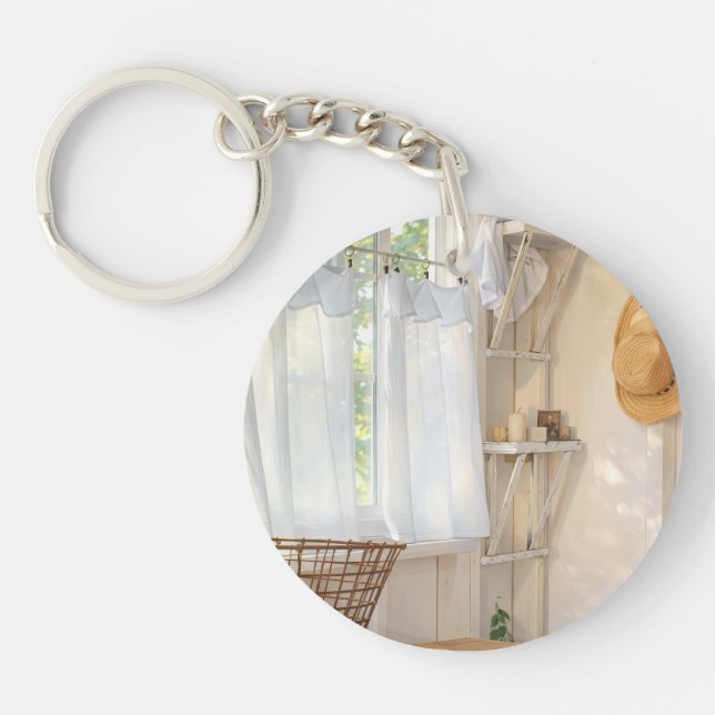 Acrylic Keychain Curtain in the Wind (Front)