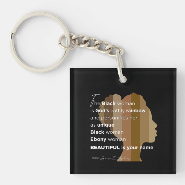 Acrylic Keychain "Ebony Woman" (Front)