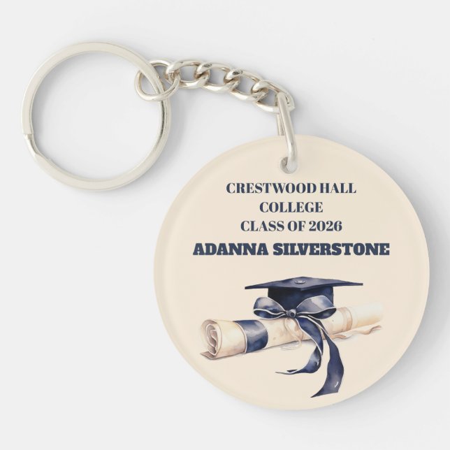Acrylic Keychain-Editable Grad Keepsake Gift (Devant)