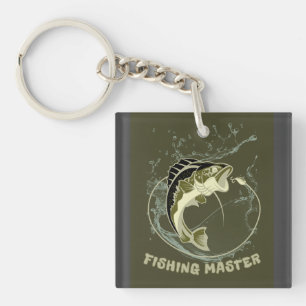 Acrylic Keychain fishing master.