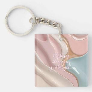 Acrylic keychain in stylish abstract graphic