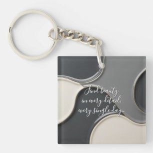 Acrylic keychain in stylish abstract graphic
